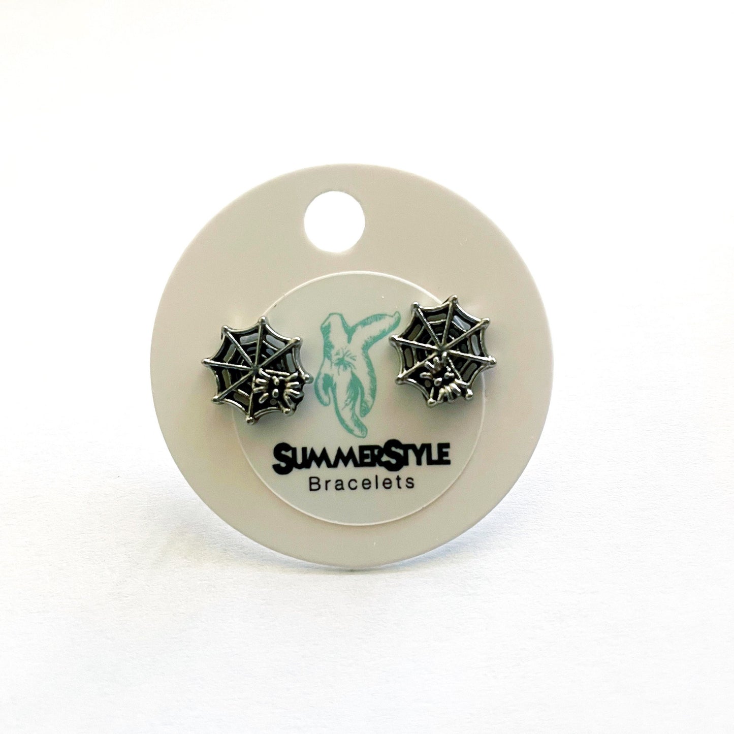 Spider Web Stud Earrings | Stud Earrings | Metal Studs | Web Earrings | Halloween Earrings | SummerStyle Bracelets