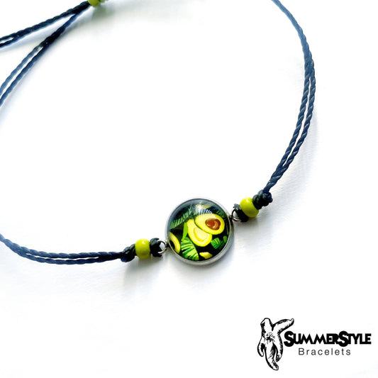 Itβs an Avocado Adjustable Waterproof Bracelet, Avocado Gift, Avocado Bracelet, Wax Cord Bracelet, SummerStyle Bracelets