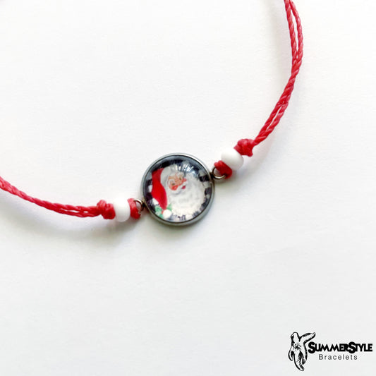 CHRISTMAS Vintage Santa Adjustable Waterproof Bracelet | Holiday Jewelry | Cabochon Bracelet | Christmas Jewelry | SummerStyle Bracelets