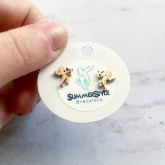 VALENTINE Rose Gold Cupid Mini Stud Earrings, Valentine Earrings, Valentine Jewelry, SummerStyle Bracelets