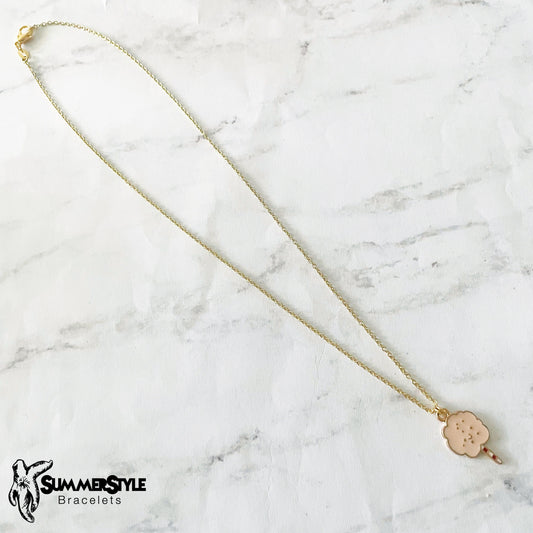 Cotton Candy Charm Necklace, Pastel Necklace, Summer Jewelry, Gold Chain Necklace, SummerStyle Bracelets