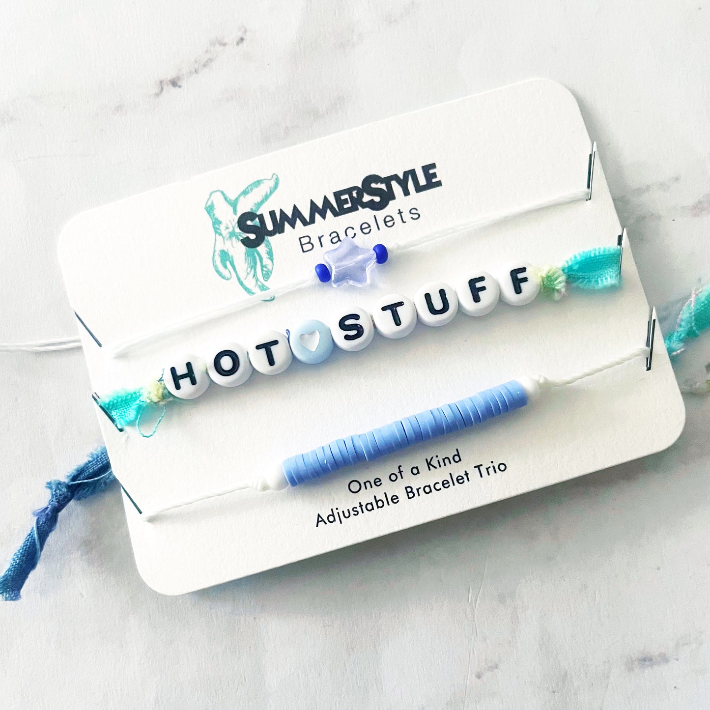 Hot Stuff Bracelet Set, One of a Kind Bracelet Trio, Unique Bracelet Set, SummerStyle Bracelets