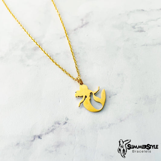 Mermaid Silhouette Charm Necklace, Mermaid Jewelry, SummerStyle Bracelets