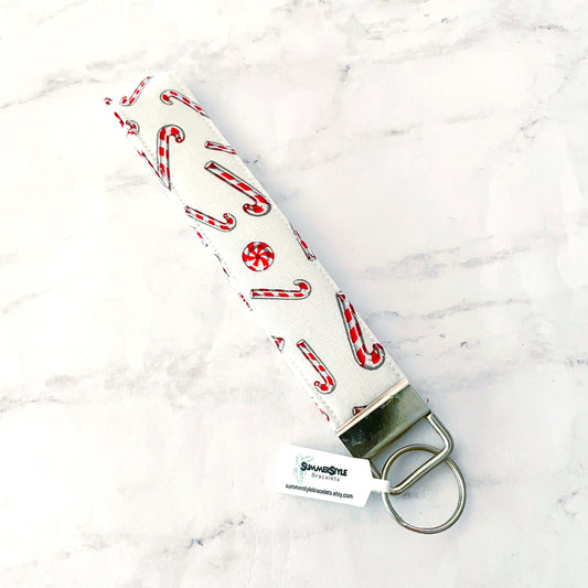 CHRISTMAS Key Fob Wristlets, 6.5in Wristlet Lanyard, Keychain Wristlet, Handmade Lanyard, SummerStyle Bracelets