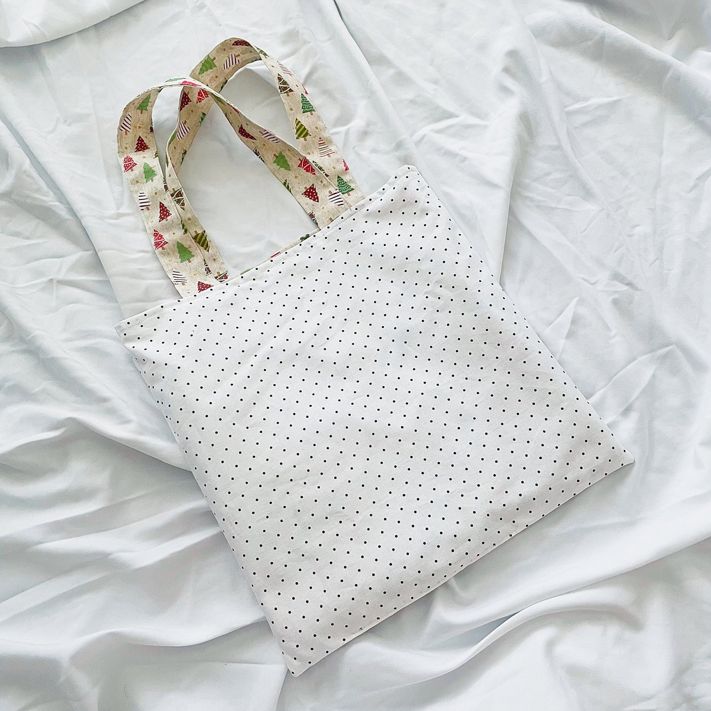 Christmas Tree Reversible Bookish Tote Bag, Reversible Tote, Tablet Bag, Holiday Tote Bag, Book Tote, SummerStyle Bracelets