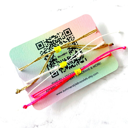 Flower Power Bracelet Set, One of a Kind Bracelet Trio, Unique Bracelet Set, SummerStyle Bracelets