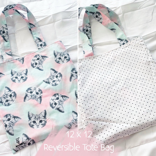 Atomic Kitty Reversible Bookish Tote Bag, Reversible Tote, Tablet Bag, Book Tote, SummerStyle Bracelets