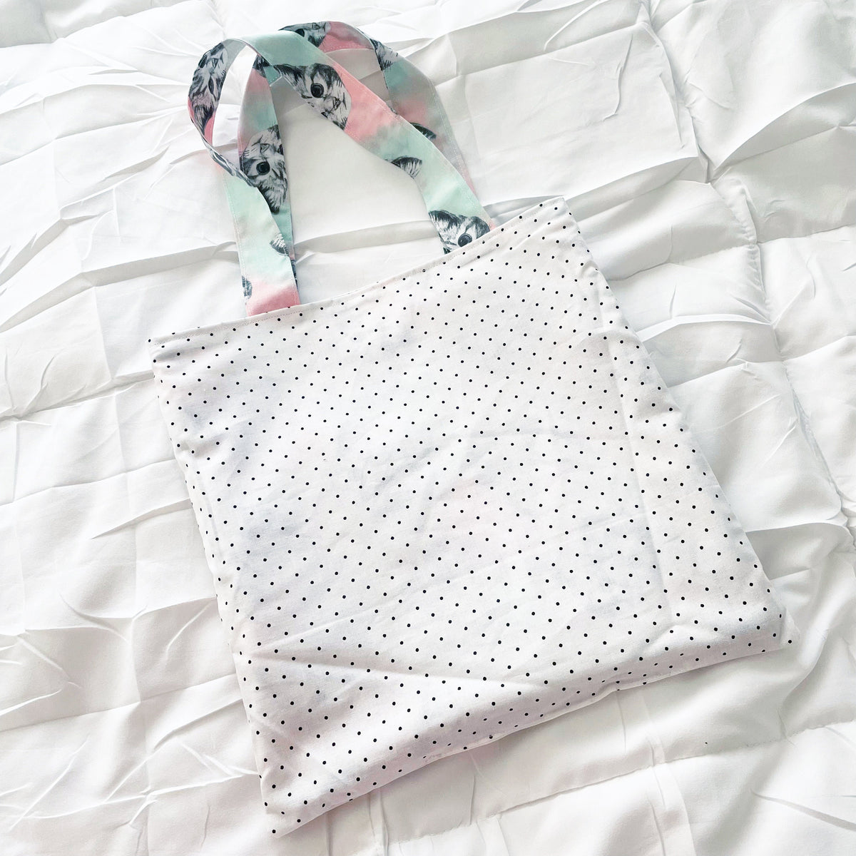 Atomic Kitty Reversible Bookish Tote Bag, Reversible Tote, Tablet Bag, Book Tote, SummerStyle Bracelets