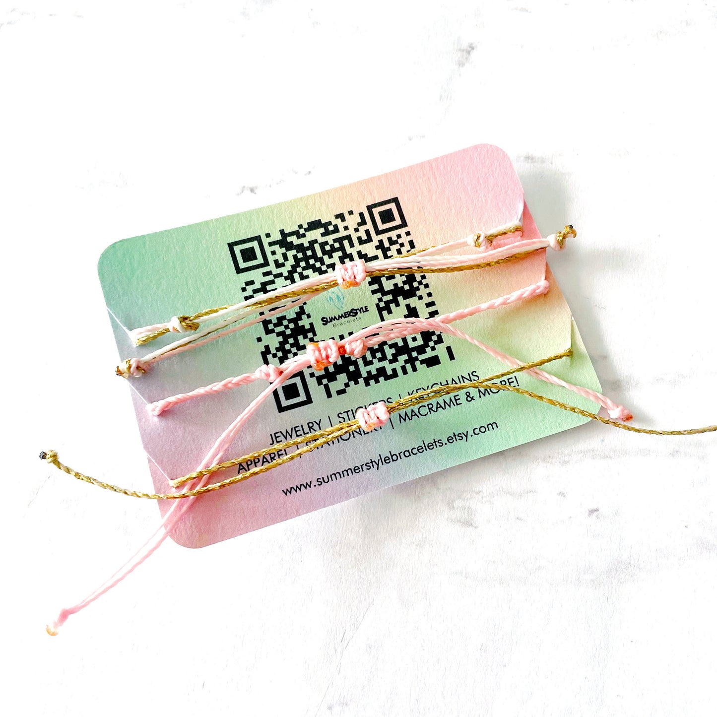 Daisy Love Bracelet Set, One of a Kind Bracelet Trio, Unique Bracelet Set, SummerStyle Bracelets