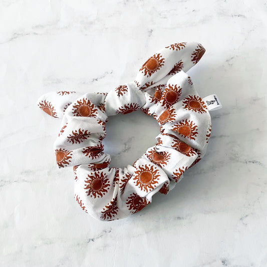 Golden Sun Bow Scrunchie, Bow Hair Tie, Hair Accessories, SummerStyle Bracelets
