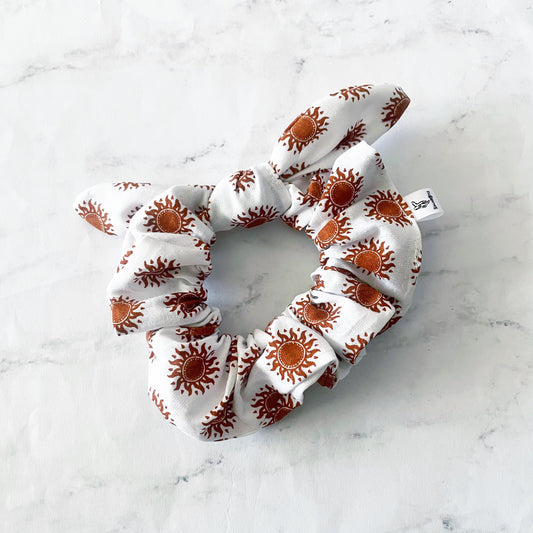 Golden Sun Bow Scrunchie, Bow Hair Tie, Hair Accessories, SummerStyle Bracelets