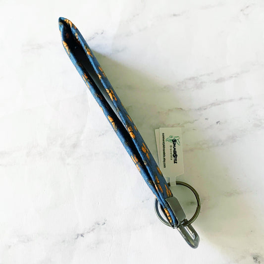 Navy Monarch Butterfly Key Fob Wristlet, 5.5in Wristlet Lanyard, Keychain Wristlet, Butterfly Gift, Handmade Lanyard, SummerStyle Bracelets