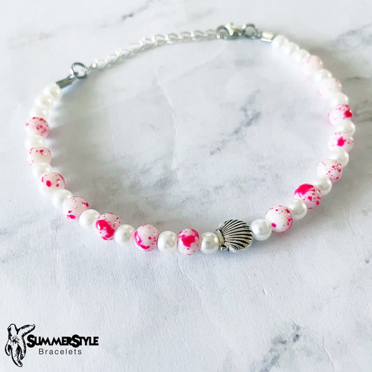Mermaid Pearls Beaded Anklet, Ankle Bracelet, Seed Bead Anklet, SummerStyle Bracelets