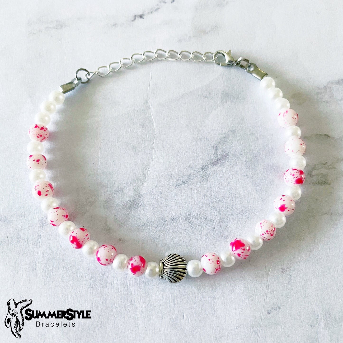 Mermaid Pearls Beaded Anklet, Ankle Bracelet, Seed Bead Anklet, SummerStyle Bracelets