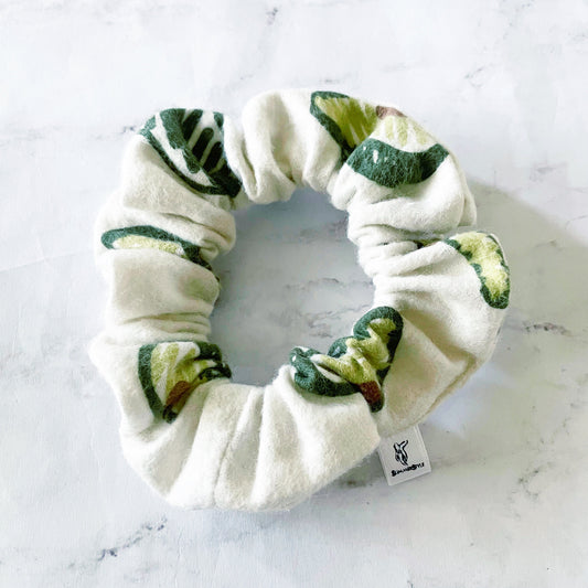 Avocado Flannel Scrunchie, Avocado Accessories, Soft Scrunchie, SummerStyle Bracelets