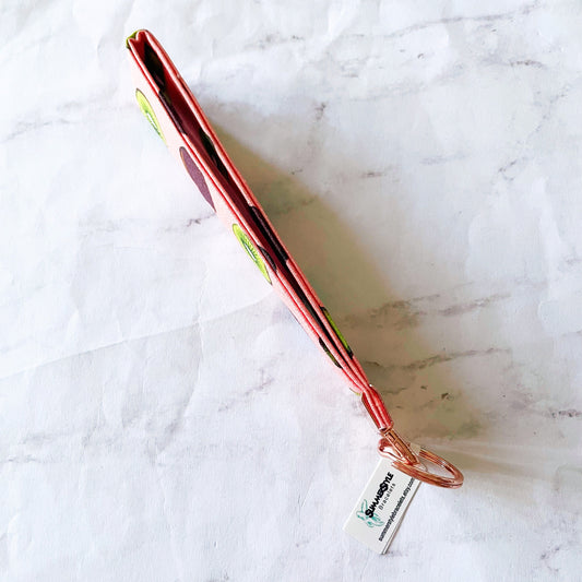 Cute Kiwi Key Fob Wristlet, 6.5in Wristlet Lanyard, Keychain Wristlet, Handmade Lanyard, SummerStyle Bracelets