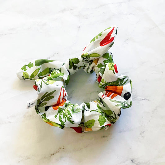 Very Veggie Bow Scrunchie, Hair Accessory, Soft Scrunchie, SummerStyle Bracelets