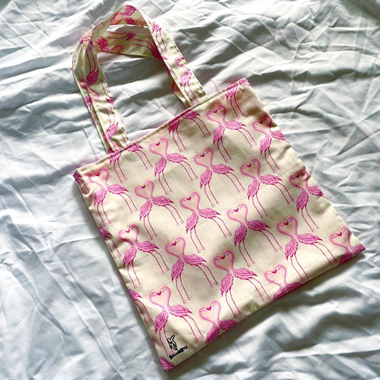 Flirty Flamingo Reversible Bookish Tote Bag, Reversible Tote, Tablet Bag, Book Tote, SummerStyle Bracelets