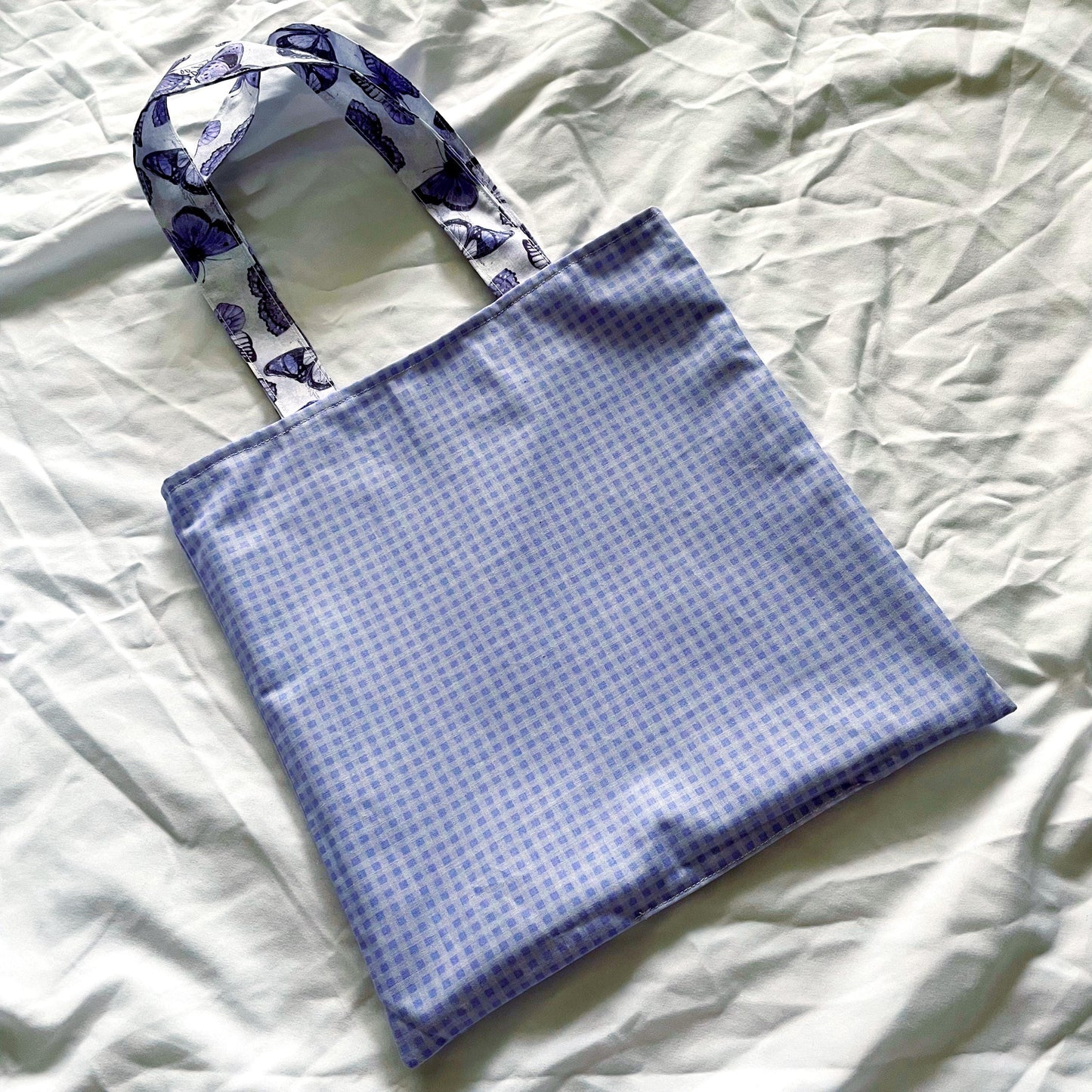 Periwinkle Butterfly Reversible Bookish Tote Bag, Reversible Tote, Tablet Bag, Book Tote, SummerStyle Bracelets