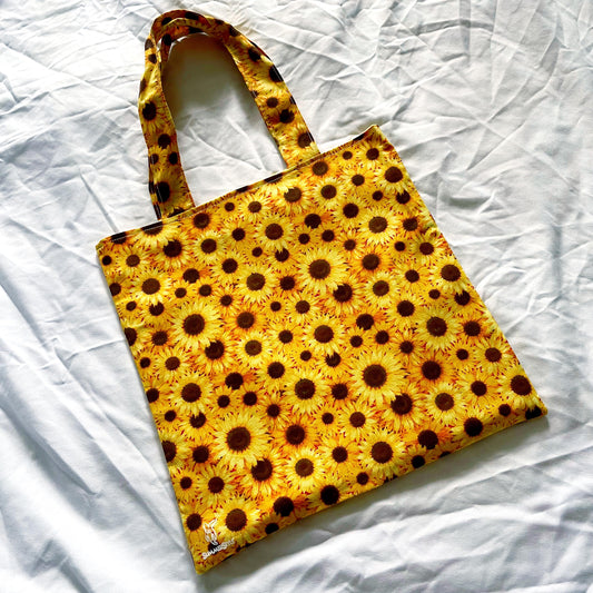 Sunny Sunflower Reversible Bookish Tote Bag, Reversible Tote, Tablet Bag, Book Tote, SummerStyle Bracelets
