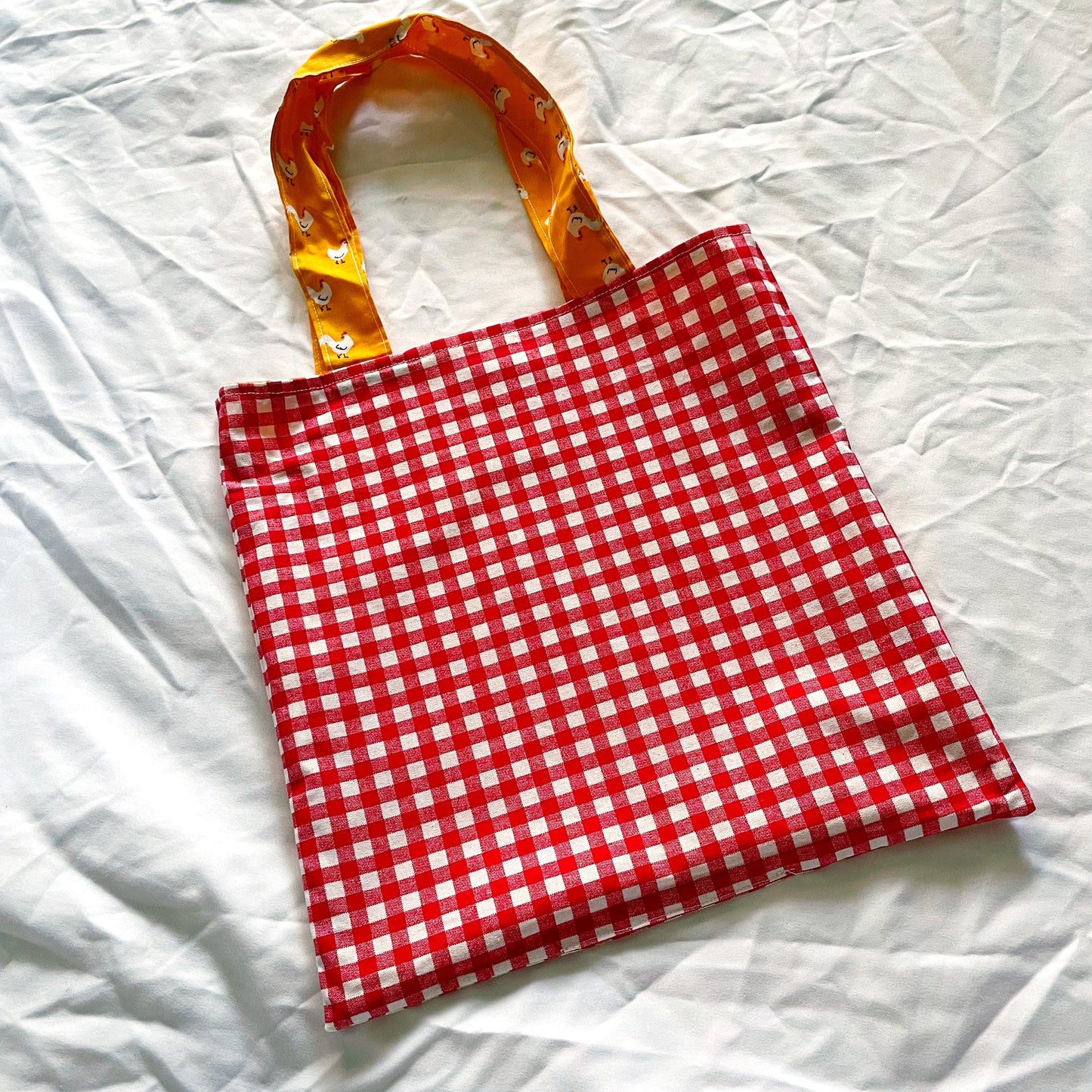 Golden Chicken Reversible Bookish Tote Bag, Reversible Tote, Tablet Bag, Book Tote, SummerStyle Bracelets