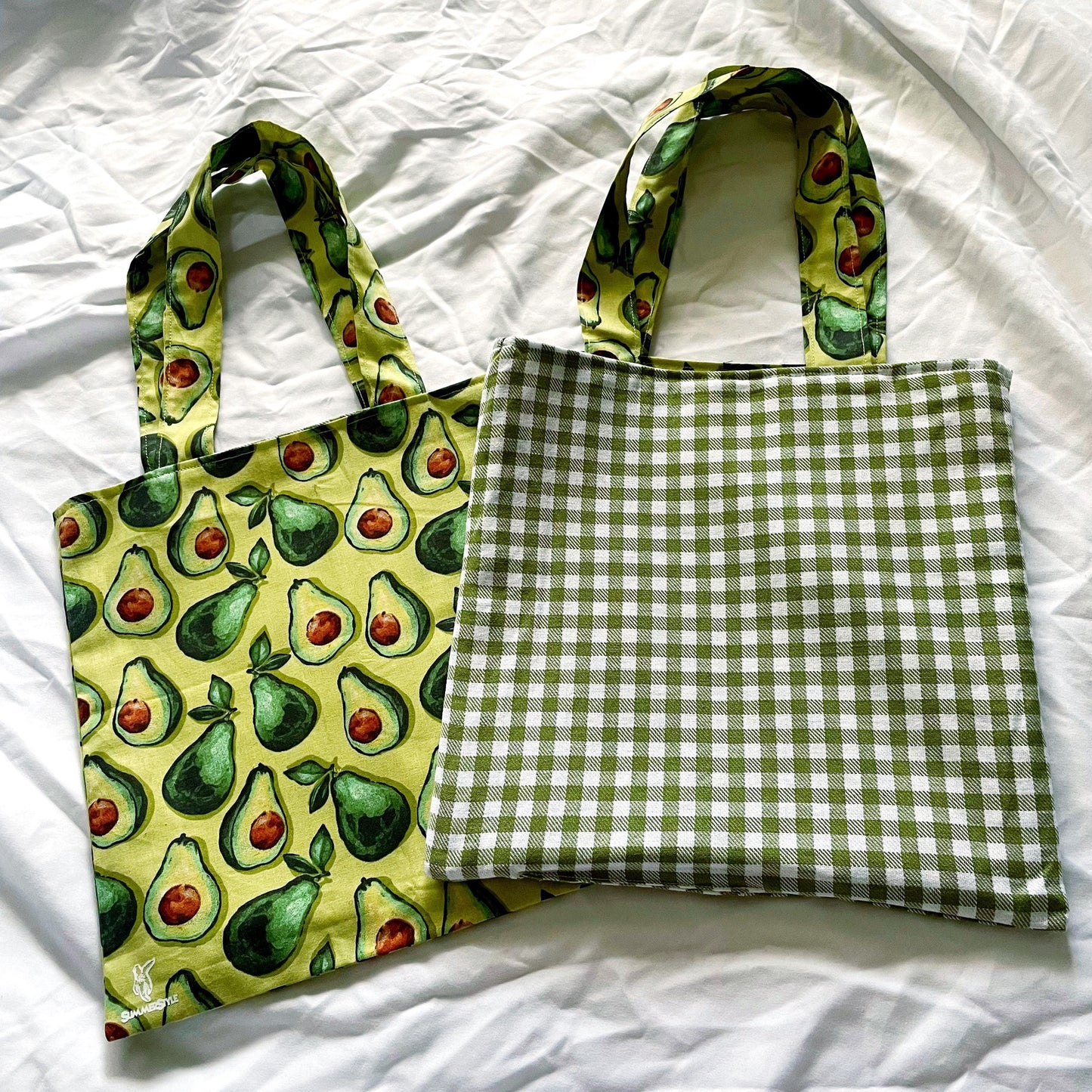 Rustic Avocado Reversible Bookish Tote Bag, Reversible Tote, Tablet Bag, Book Tote, SummerStyle Bracelets