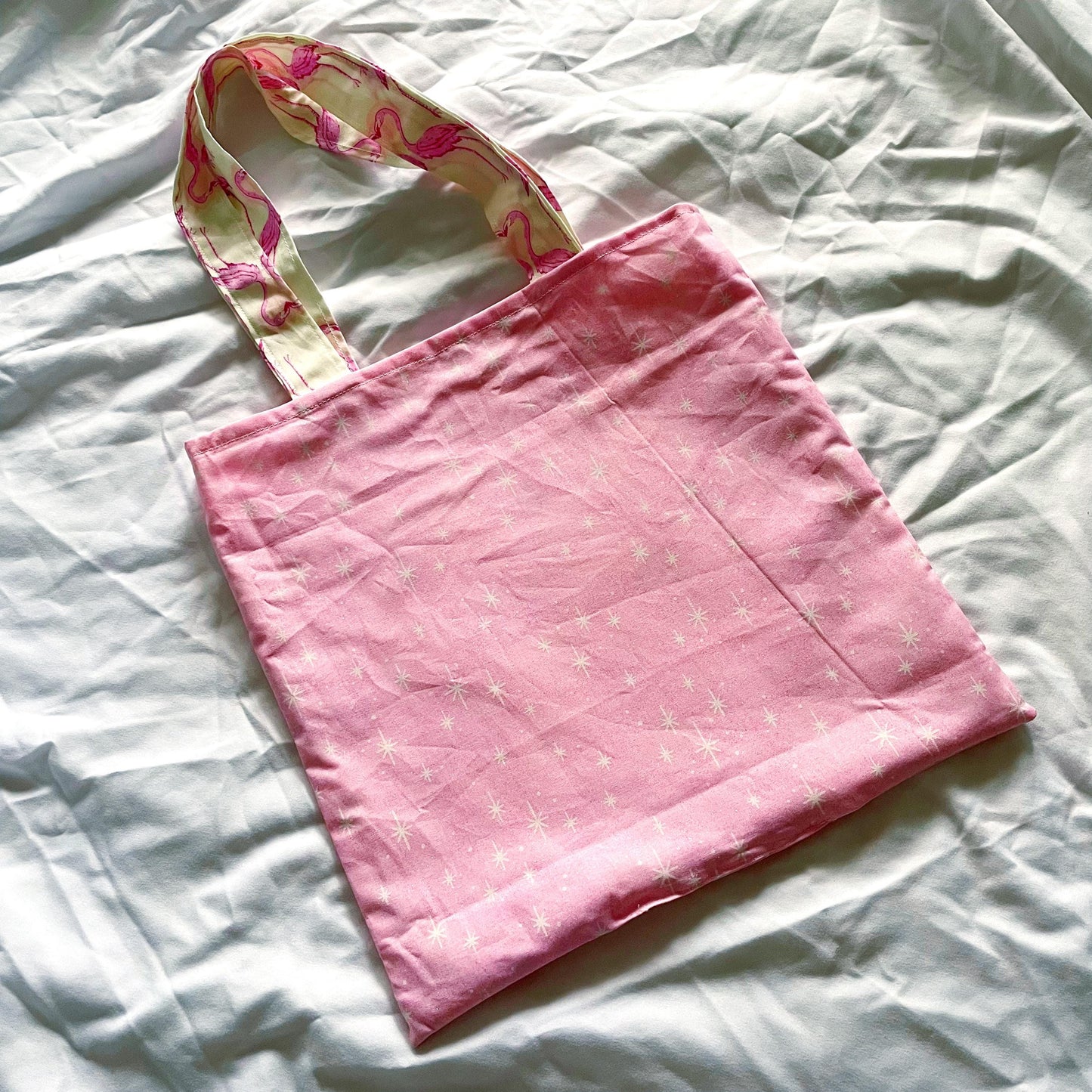 Flirty Flamingo Reversible Bookish Tote Bag, Reversible Tote, Tablet Bag, Book Tote, SummerStyle Bracelets