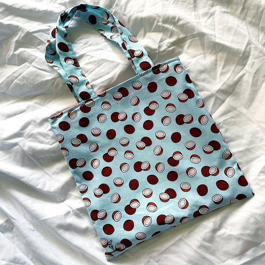 Tropical Fruit Reversible Bookish Tote Bag, Reversible Tote, Tablet Bag, Book Tote, SummerStyle Bracelets