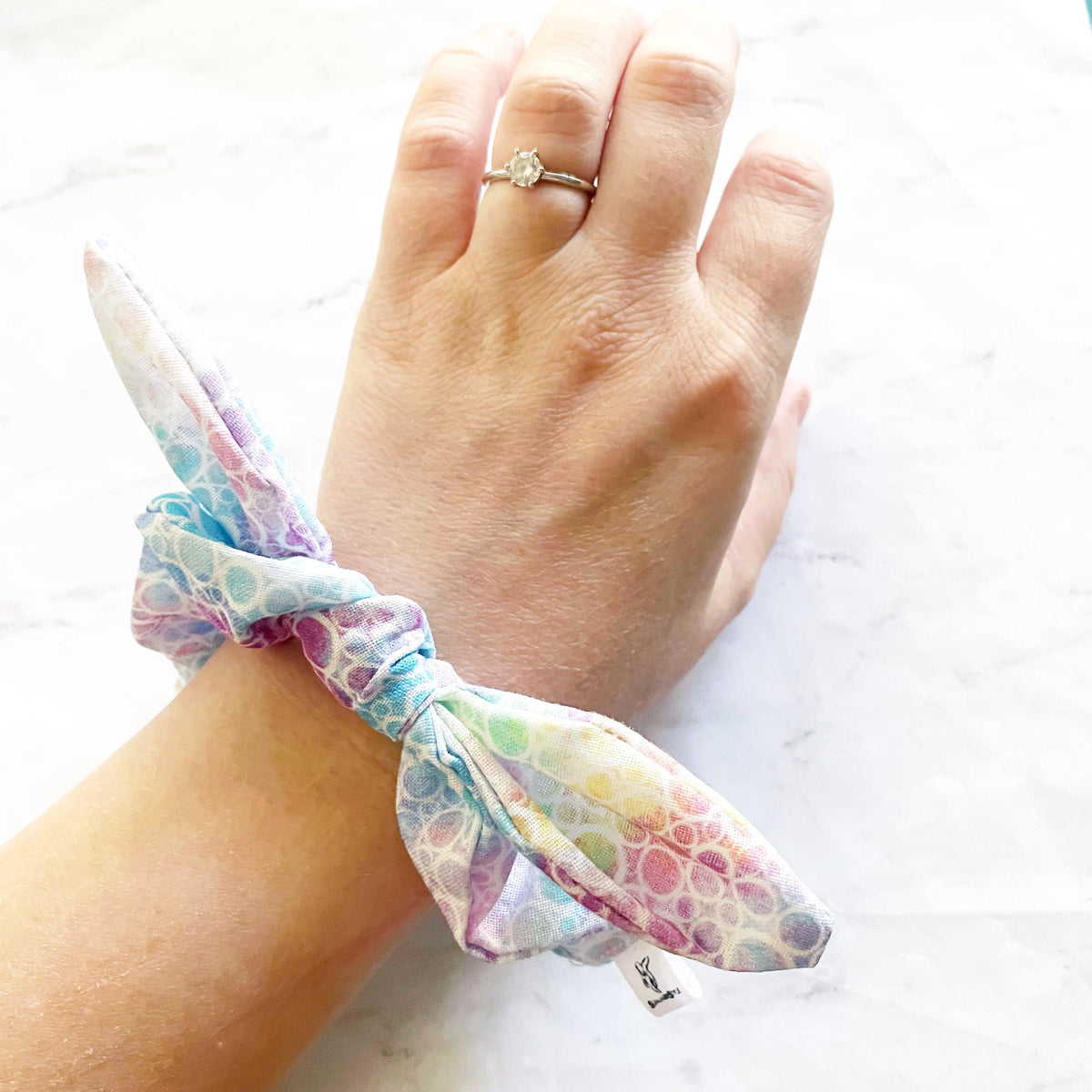 Mermaid Bubbles Bow Scrunchie, Hair Bow, Mermaid Gift, Hair Accessories, SummerStyle Bracelets
