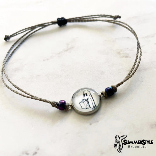 HALLOWEEN Trick or Treating Ghost Adjustable Waterproof Bracelet, Spooky Season Bracelet, Halloween Bracelet, SummerStyle Bracelets