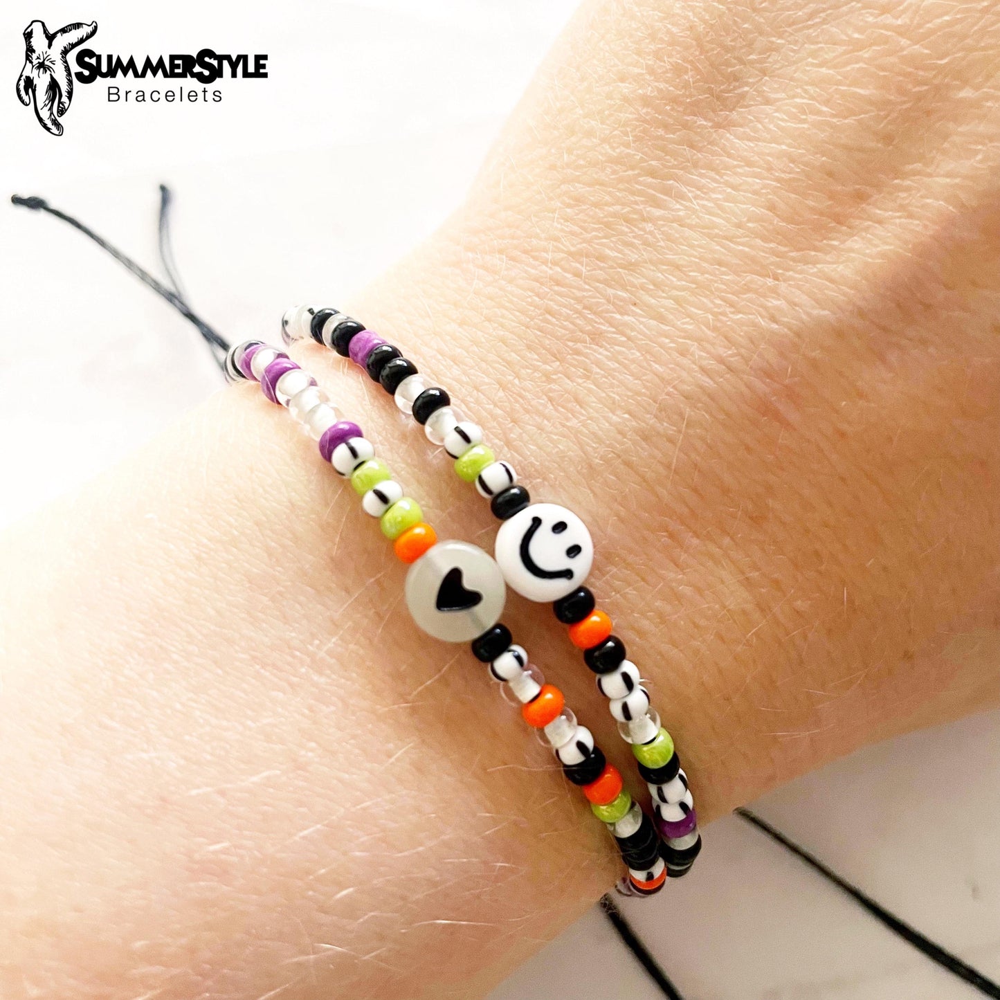 HALLOWEEN Skinny Stackable Adjustable Waterproof Bracelets, Halloween Jewelry, Spooky Bracelet, SummerStyle Bracelets