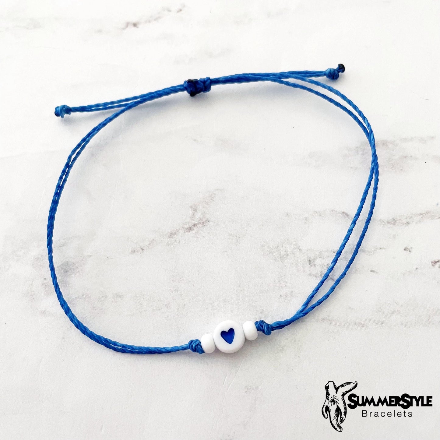 Mini Dark Blue Heart Stackable Adjustable Waterproof Bracelet, Stackable Bracelet, Friendship Bracelet, SummerStyle Bracelets