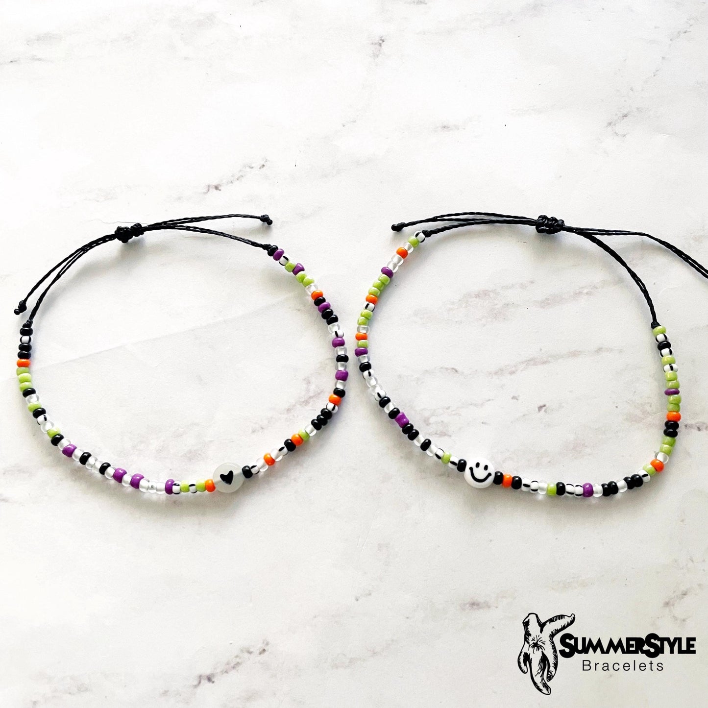 HALLOWEEN Skinny Stackable Adjustable Waterproof Bracelets, Halloween Jewelry, Spooky Bracelet, SummerStyle Bracelets
