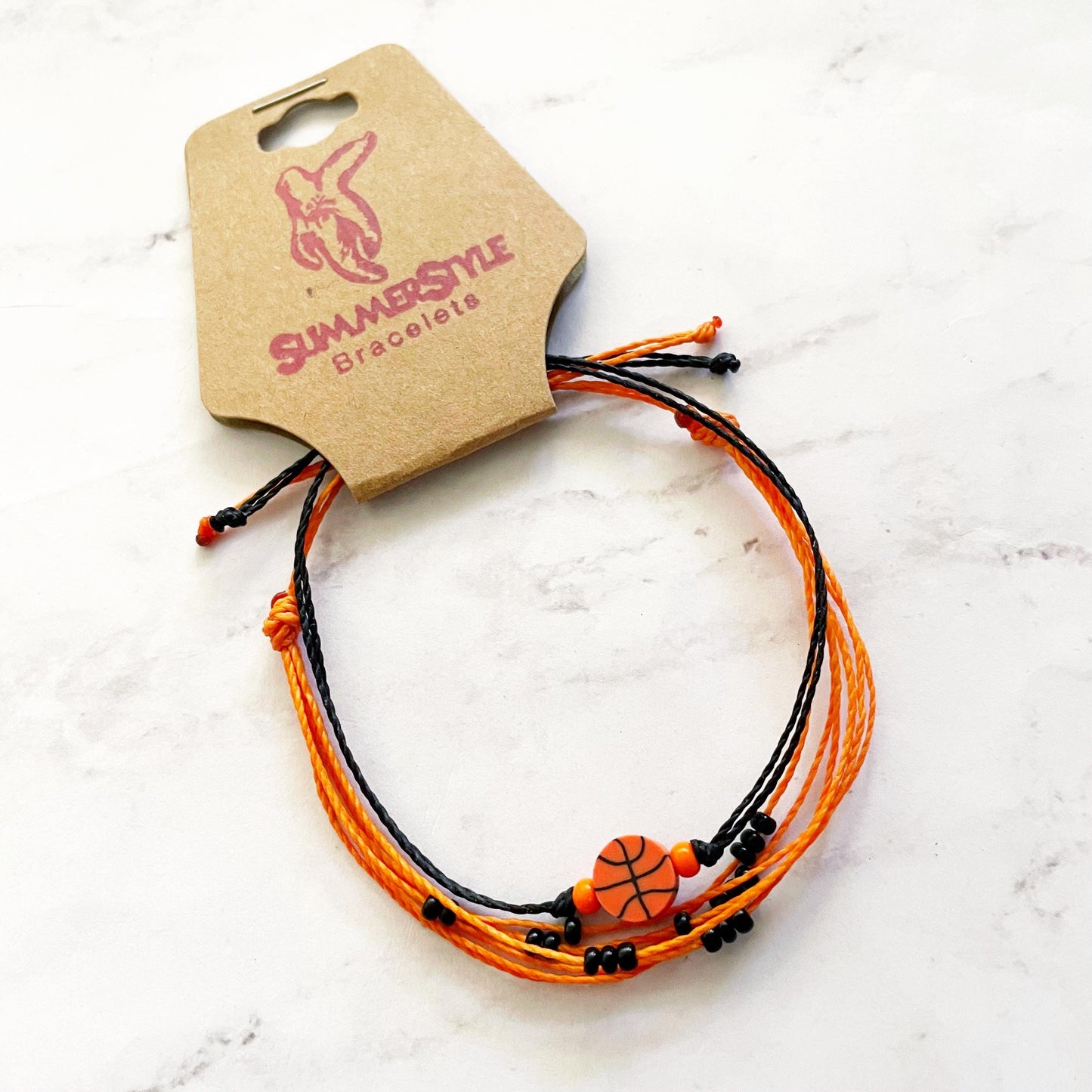 Basketball Bracelet Set, Sport Jewelry, Basketball Gift, SummerStyle Bracelets