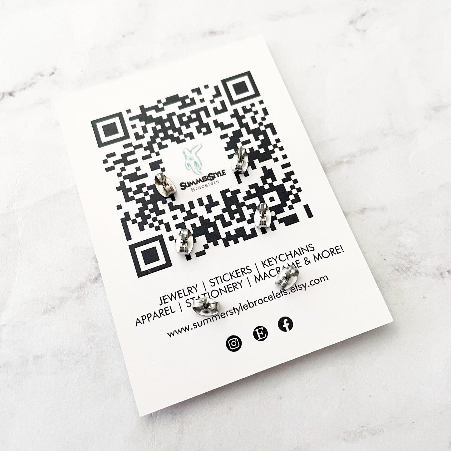 Silver Cat Stud Earring Set, Stud Earrings Trio, Pet Earrings, SummerStyle Bracelets