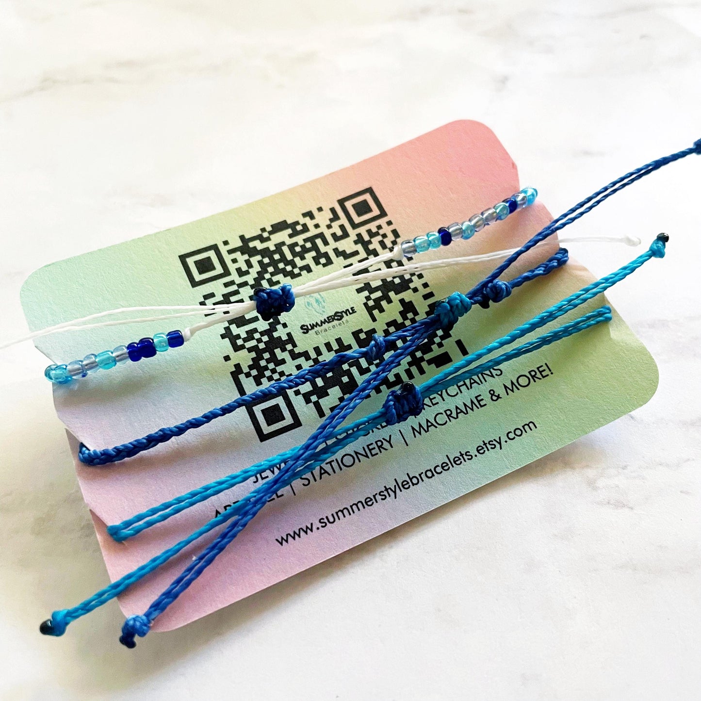 Lucky Sevens Bracelet Set, One of a Kind Bracelet Trio, Unique Bracelet Set, SummerStyle Bracelets