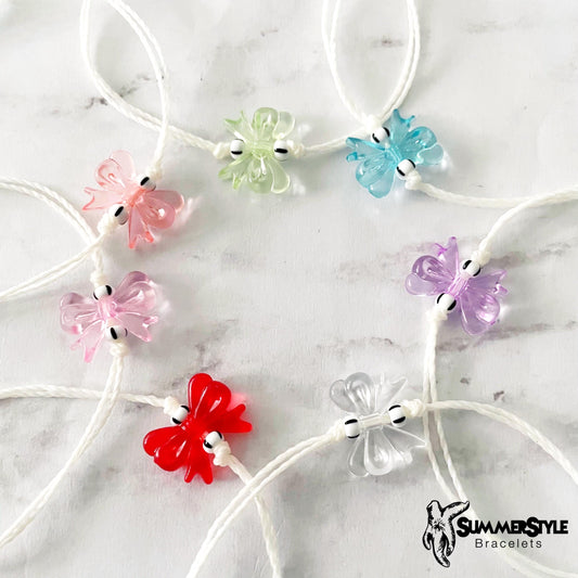 Girly Bow Adjustable Waterproof Bracelet, Bow Bracelet, Bow Jewelry, SummerStyle Bracelets