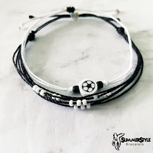 Soccer Ball Bracelet Set, Sport Jewelry, Soccer Gift, SummerStyle Bracelets