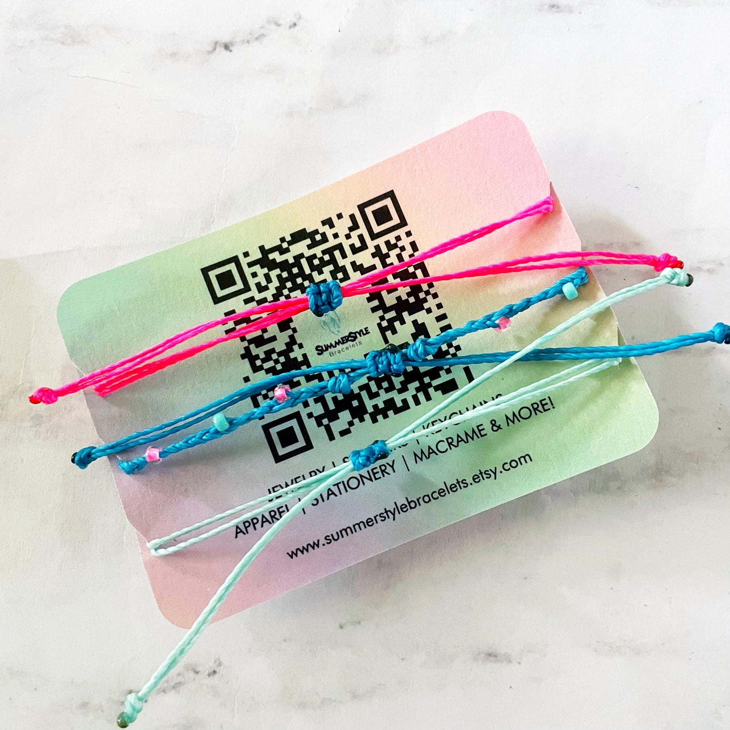 Hot Pink Flower Power Bracelet Set, One of a Kind Bracelet Trio, Unique Bracelet Set, SummerStyle Bracelets