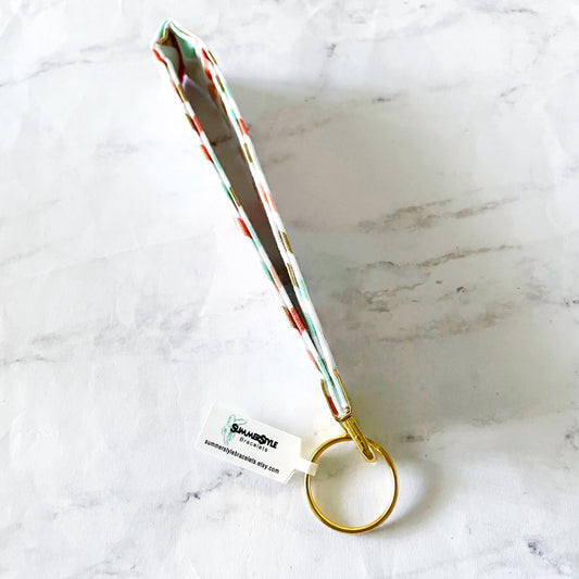 Metallic Chevron Key Fob Wristlet, 6.5in Wristlet Lanyard, Keychain Wristlet, Handmade Lanyard, SummerStyle Bracelets
