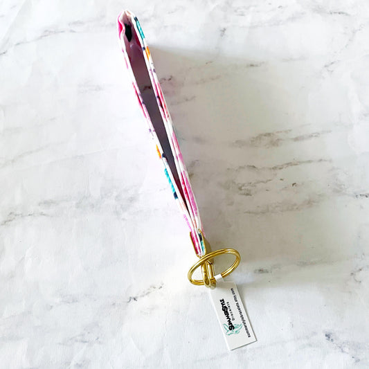 Watercolor Seashell Key Fob Wristlet, 6.5in Wristlet Lanyard, Keychain Wristlet, Handmade Lanyard, SummerStyle Bracelets