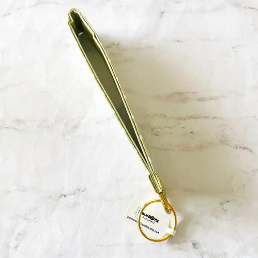 Sage Polka Dot Key Fob Wristlet, 6.5in Wristlet Lanyard, Keychain Wristlet, Handmade Lanyard, SummerStyle Bracelets