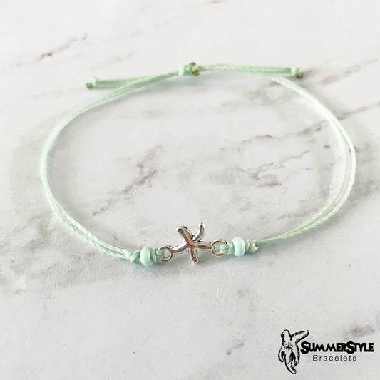 Starfish Custom Adjustable Waterproof Bracelet, Starfish Charm Bracelet, Surf Jewelry, SummerStyle Bracelets