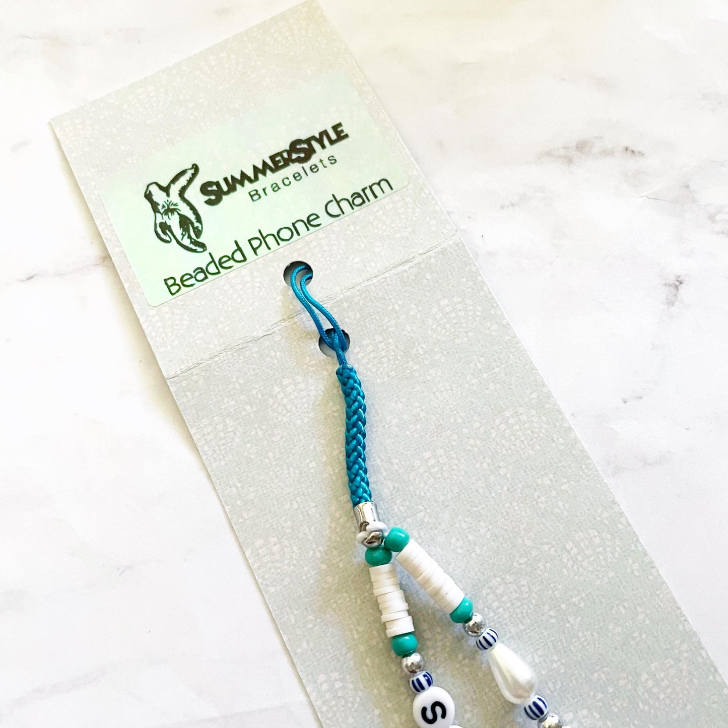 Shell Yeah Beaded Phone Charm, Mermaidcore Accessory, Phone Wristlet, SummerStyle Bracelets