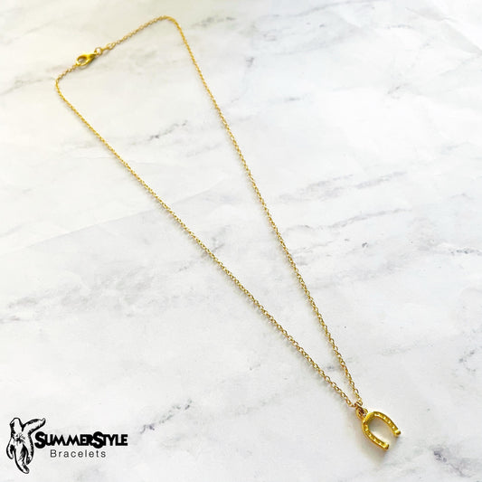 Golden Horseshoe Charm Necklace, Western Jewelry, Cowgirl Necklace, SummerStyle Bracelets