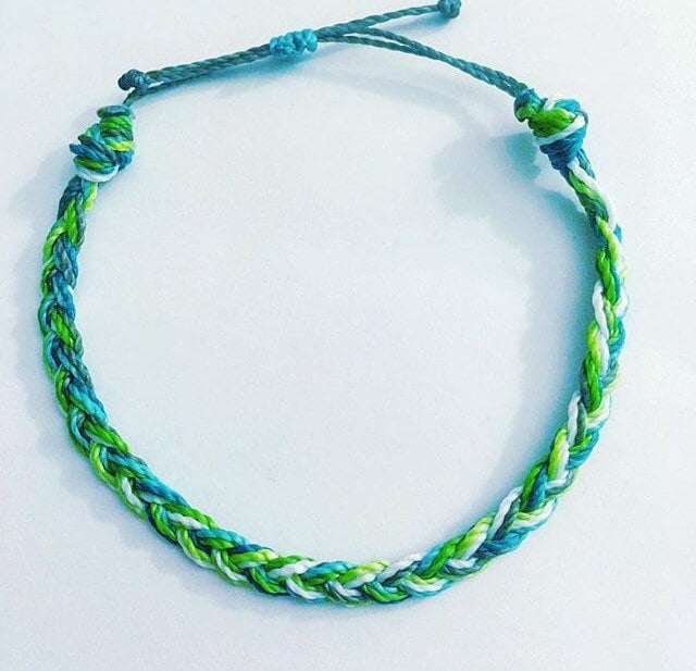 12 Strand Braided Custom Waterproof Bracelet, Braided Bracelet, Custom Braid, Wax Cord Bracelet, Waterproof Cord