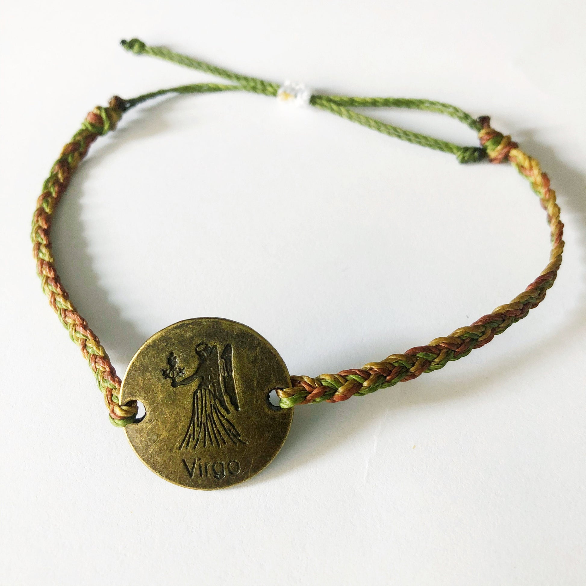 Virgo Zodiac Adjustable Waterproof Bracelet Pack, Virgo Bracelet, Zodiac Jewelry, Wax Cord Bracelet, Waterproof Cord