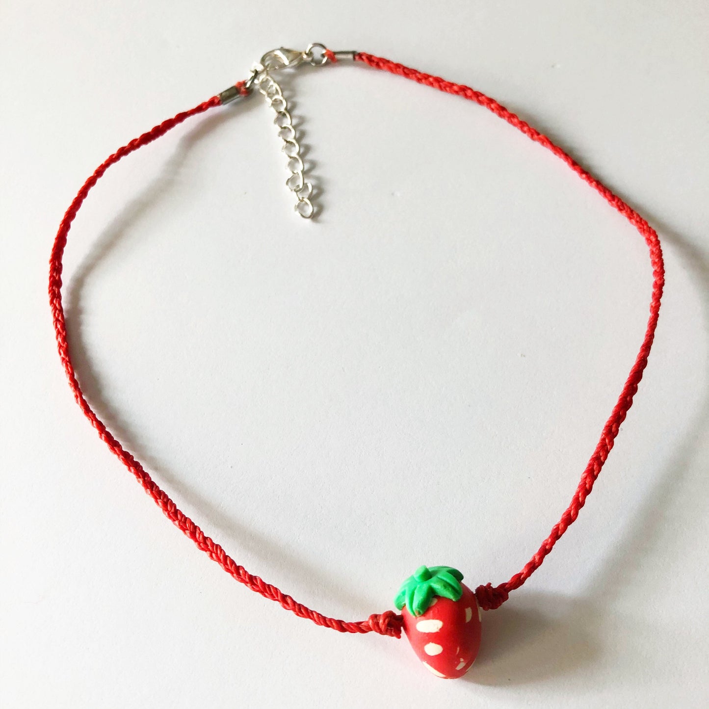 Tiny Strawberry Braided Choker, Choker Necklace, Heishi Choker, Beach Jewelry, SummerStyle Bracelets