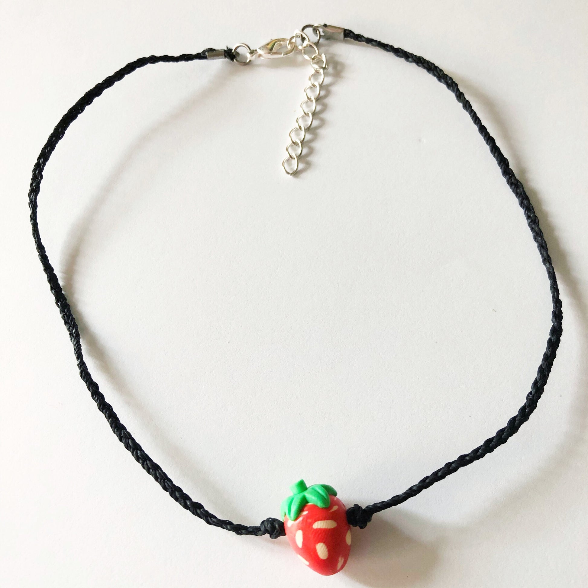 Tiny Strawberry Braided Choker, Choker Necklace, Heishi Choker, Beach Jewelry, SummerStyle Bracelets