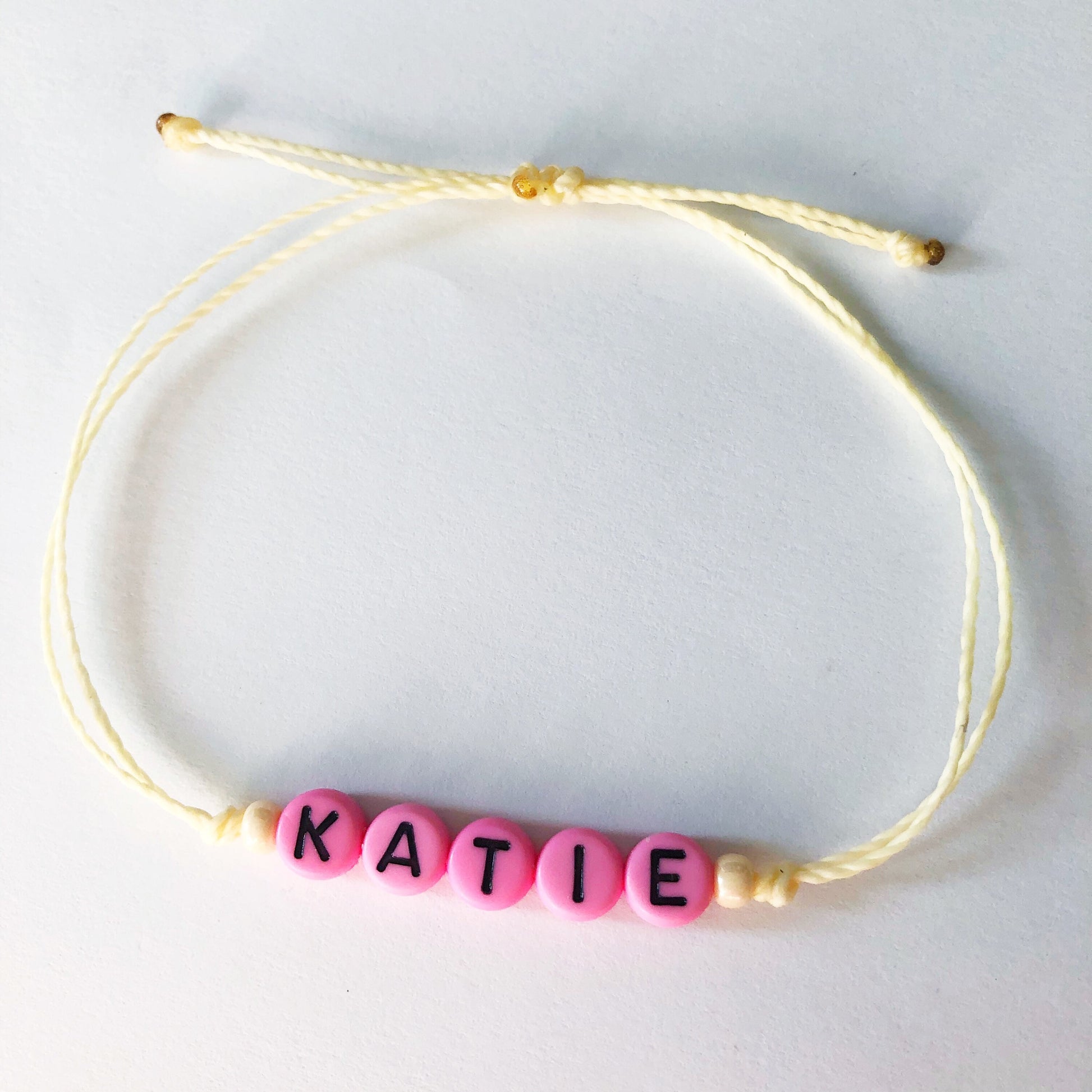 Custom Name Adjustable Waterproof Bracelet, Name Bracelet, Alpha Bracelet, Wax Cord Bracelet, Waterproof Cord